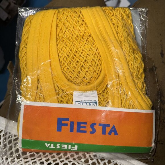 Fiesta Mesh Shirt Size Xxl Yellow ******FROM JAMAICA !!! - Picture 3 of 4